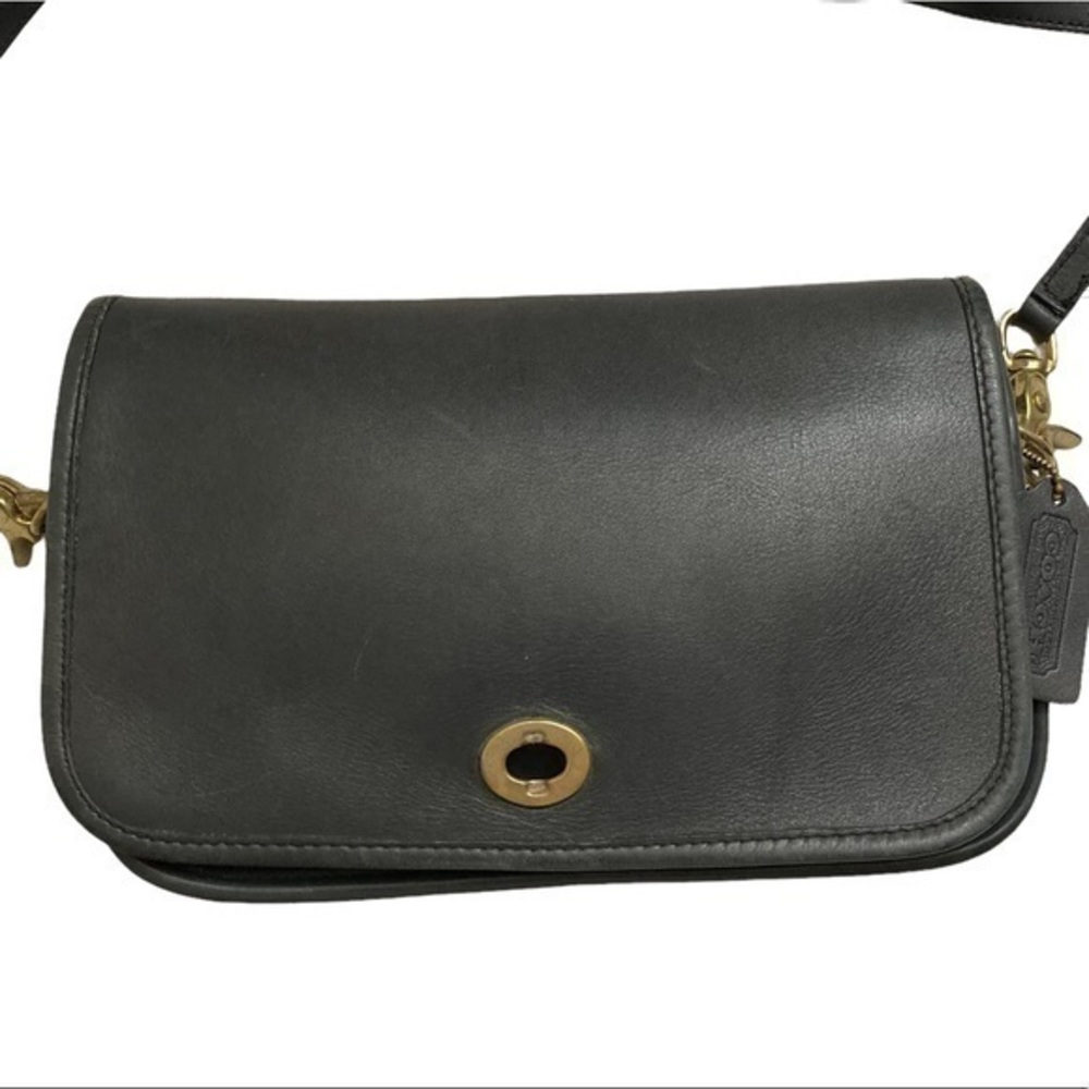 Coach vintage navy blue convertible clutch bag